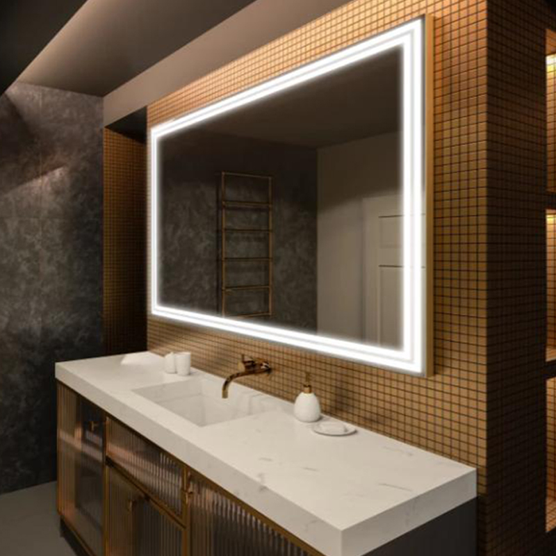 Irregular Shaped Stainless Steel LED Smart Bathroom Mirror