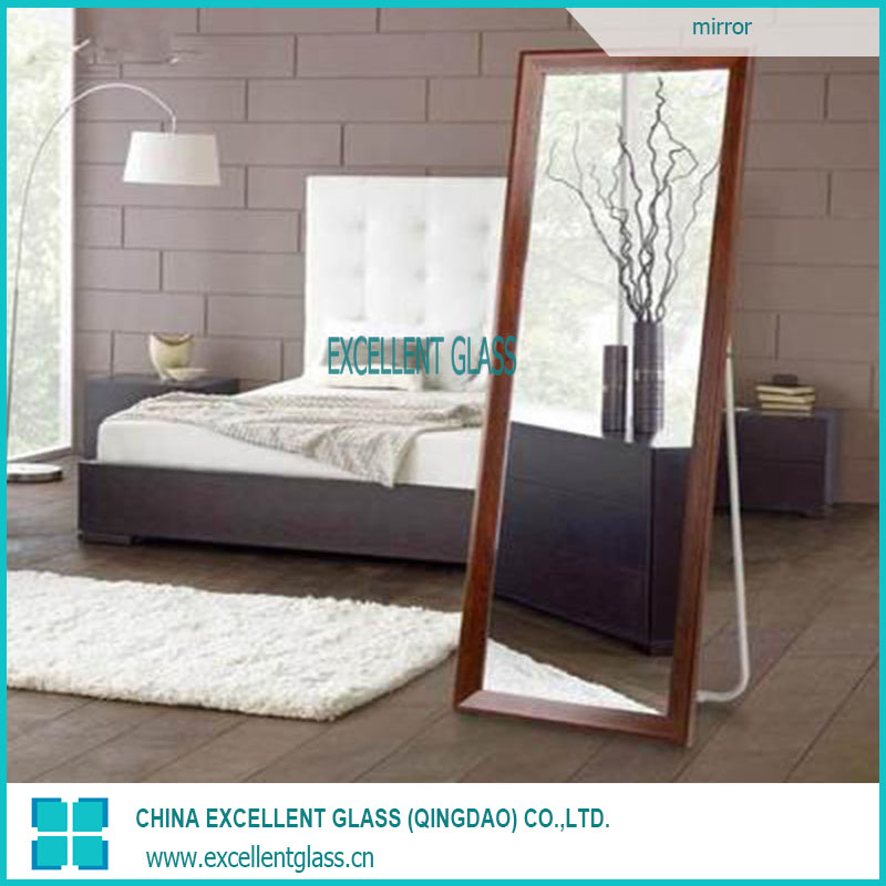 Full Length Floor Mirror - Tempered Glass Standing/Wall-Mounted Mirror for Bedroom Dressing Room
