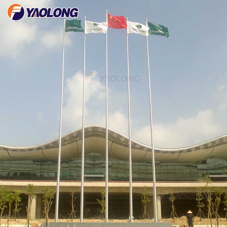 6-50m Aluminum Alloy Manual Internal Halyard Flag Pole Stainless Steel Reliable Flagpole