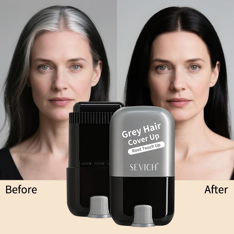 Sevich Black Hair Cream Waterproof Fast Root Touch up 2 in 1 Hair Care & Color Quick Gray Hair Dye Stick Pen