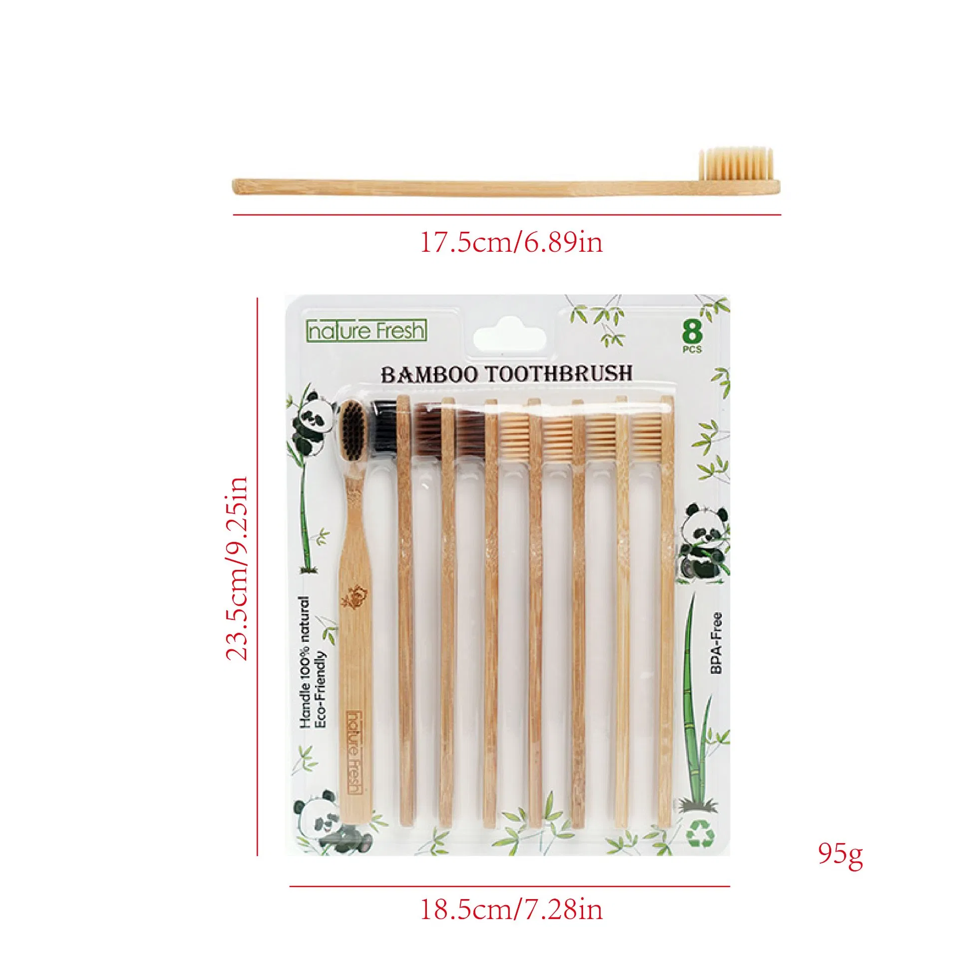Bamboo Toothbrush for Adults with Eco-Friendly and Biodegradable Design