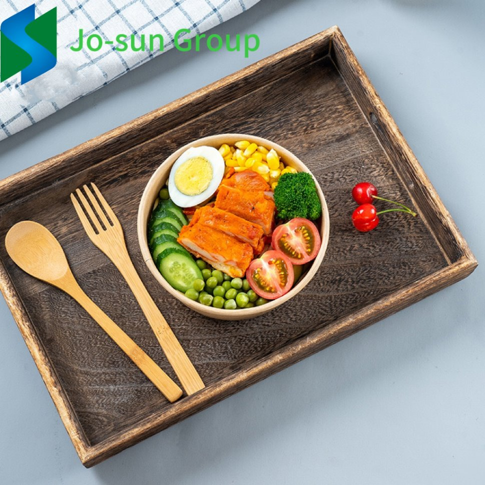 Disposable Kraft Paper Eco Disposable Brown Kraft Salad Cup Paper Bowl 500ml 700ml 1000ml 1200ml 1500ml