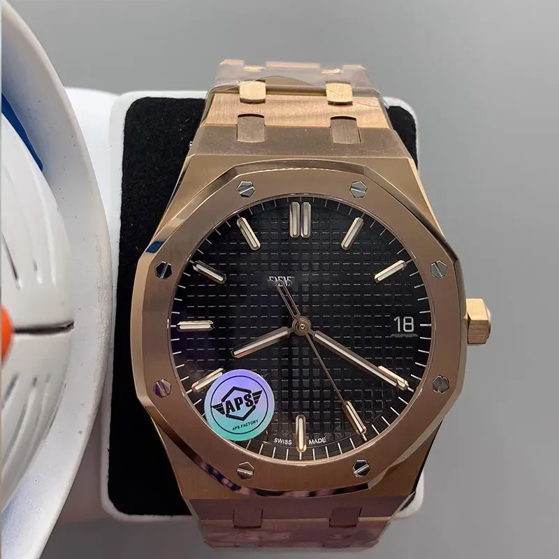 with a Black Dial and in Rose Gold, Aps Factory′ S 15500st Mechanical Watch Has a Movement