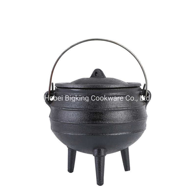 3 Legs South Africa Cast Iron Potjie Pot, 2#, Pre-Seasoned Coating