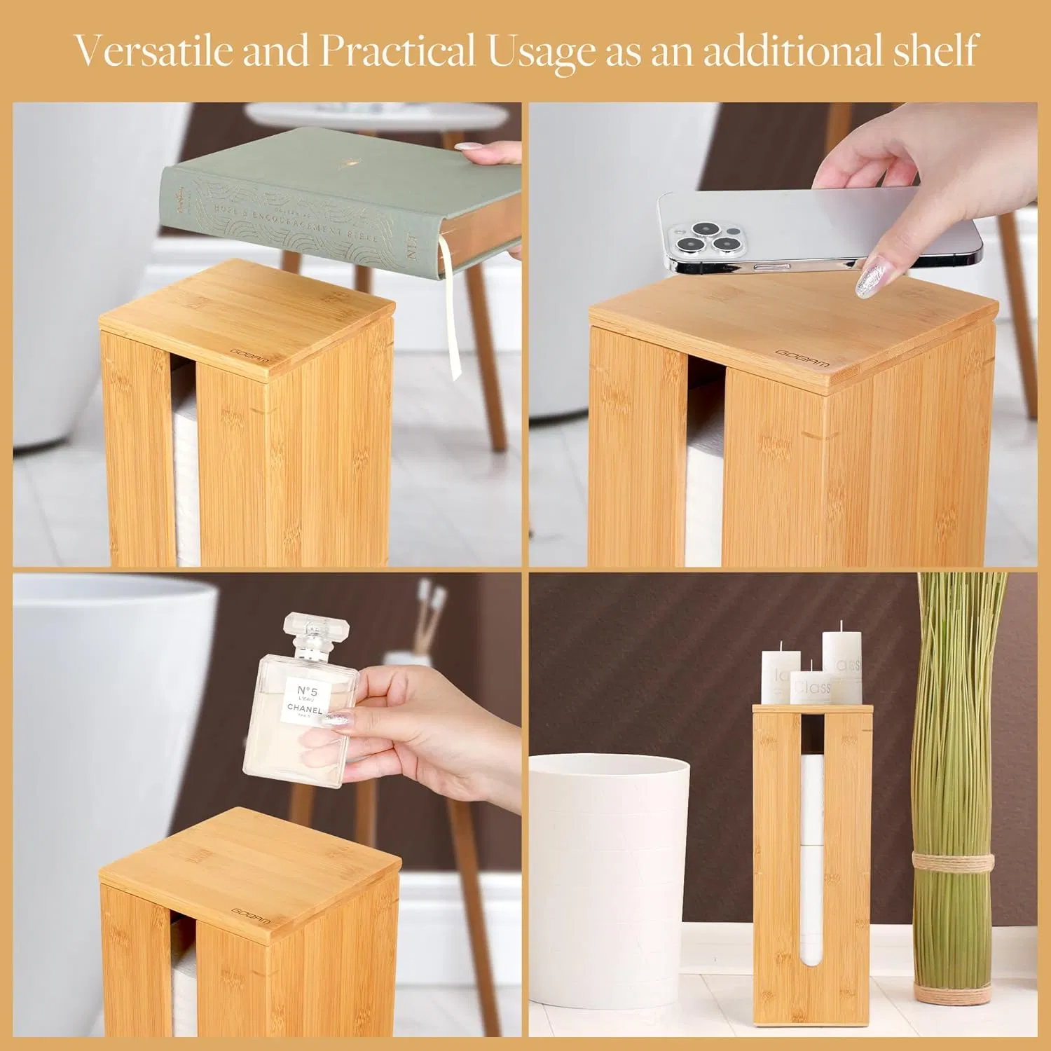 Bamboo Kitchen, Hotel Bathroom, Home Toilet, Toilet Roll, Toilet Paper Shelves