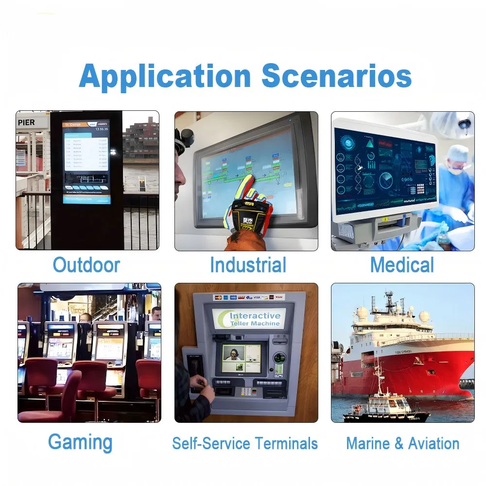 High Resolution Waterproof 1920X1080 12.1" Android Wall HMI LCD Display Capacitive Touch Panel Monitor VGA/DVI/USB New