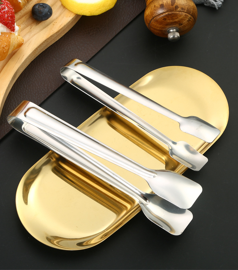 Custom Logo Mini Small Kitchen Accessories 304 Stainless Steel Sugar Ice Cube Clip and Ice Tong