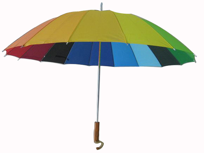 Зонт гольф 29 дюймов, 16 цветов радуги