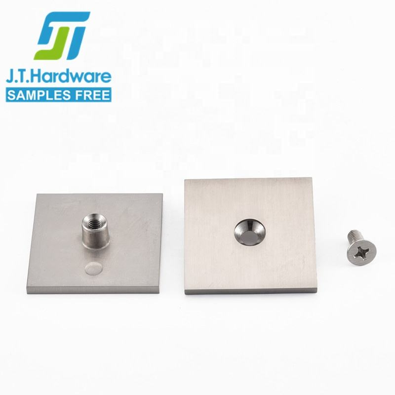 Bathroom Accessories Brass, SS304, SS316 Heavy Duty Wall Mount Glass Shower Screen Crl Hardware Square Corner Clip Glass Clamp