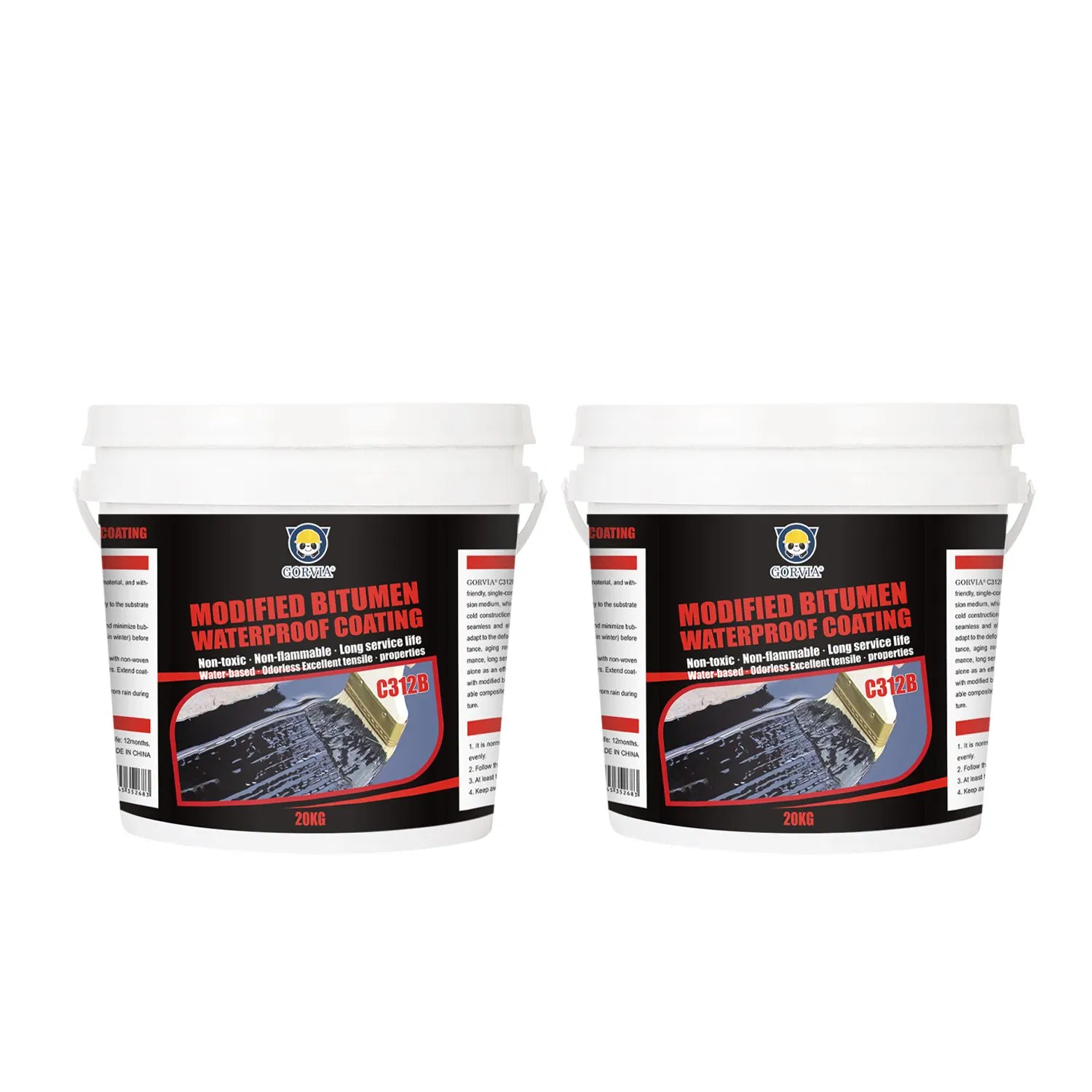 C312b 20kg Non-Toxic Odorless Single Component Modified Bitumen Waterproof Coating