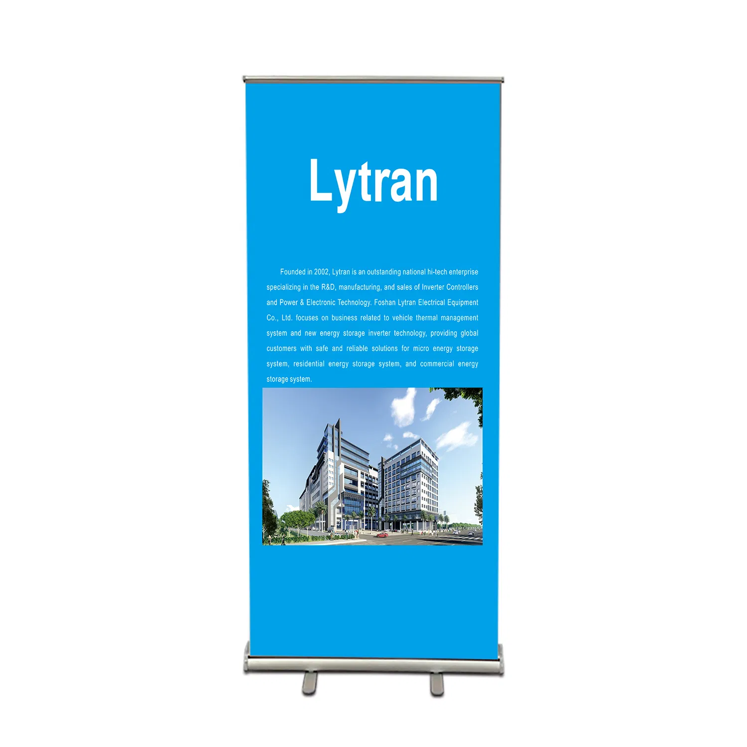 Iron Triangular Roll-up Banner Stand, One-Piece Molded PP Paper, Poster, Logo, and Advertising Indoor Exhibition Booth Front Signs Display