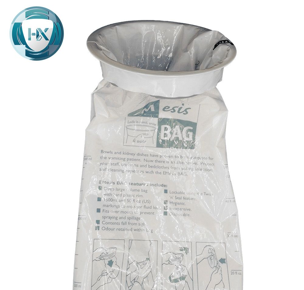 Medical Grade Disposable Emesis Bags, Vomit Bags, Air Sickness Bags, Sea Sickness Bags, Clean-up Bags, Waste Bags