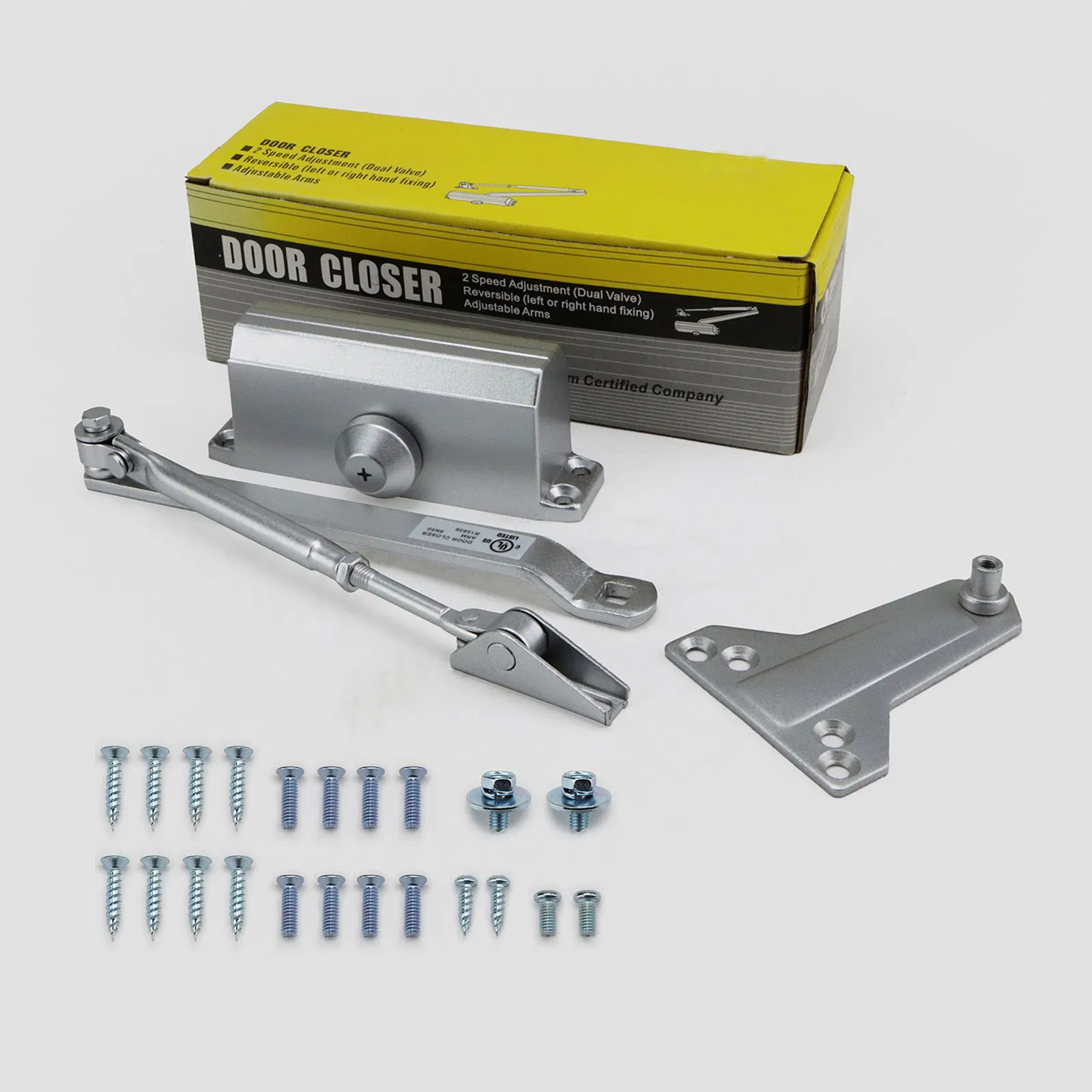 Aluminum Fire Rated Two Speed Hydraulic Door Closer for Heavy Outside Door