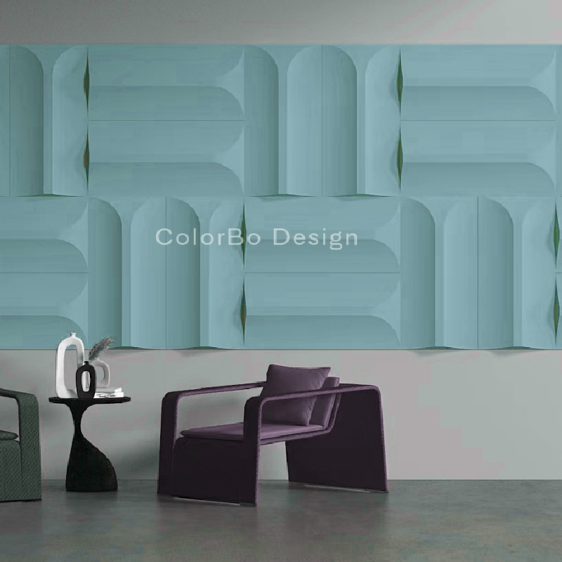 OEM 470*405*66 mm 1.9~2.4kg/sqm Panel Wall Art Decor acoustic foam 3D Board