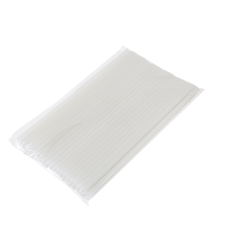 6X190mm PLA Drinking Straws Disposable Biodegradable Drink Tools White Straight Straw