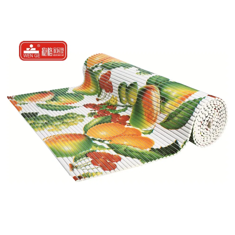 Comfortable Non Slip Carpet Rugs PVC Foam Printed Anti Slip Floor Mat for Kitchen and Living Room