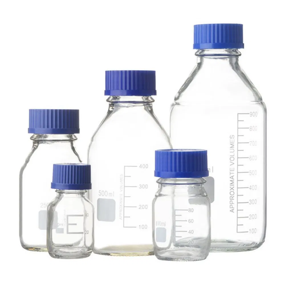 Laboratory Glassware of Various Specifications and Sizes Borosilicate Glass Bottles and Chemical Reagent Bottles