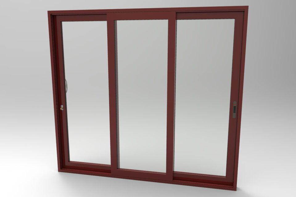 5% off Aluminum Door Profile 3 Panel Triple Sliding Glass Door Alu Aluminium Alloy Aluminum Tempered Glass Lowes Glazed