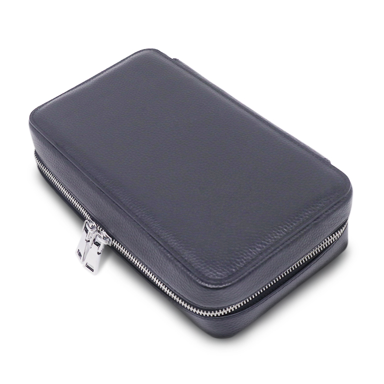 Personalised Mens Luxury Fine Antique Black Embossed Leather Cigar Case