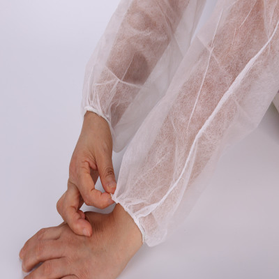 Disposable Dustproof Oilproof Non-Woven Arm Protectors Oversleeves for Kitchen Cleaning Home White