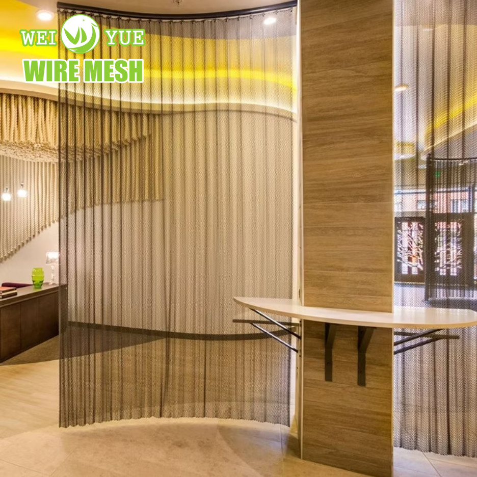 Ceiling Decorative Wire Mesh Metal Ring Mesh Curtain for Room Divider