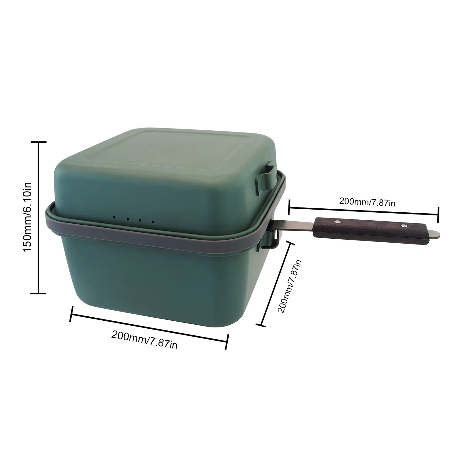 Square Multifunctional Camping Pot Frying Pan