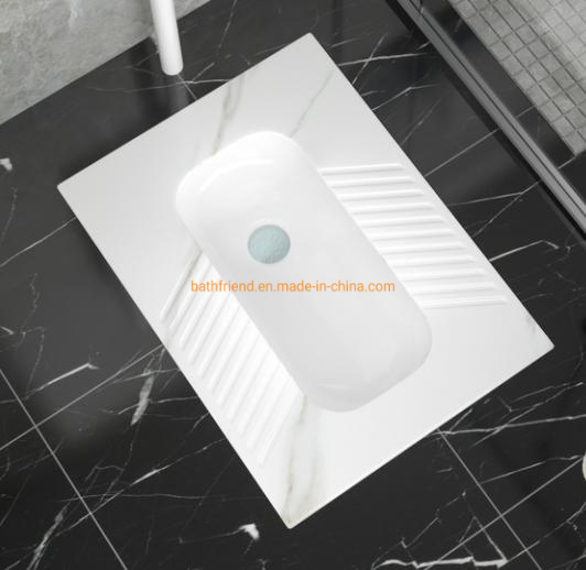 Modern Black Marble Pattern Squatting Pan Wc Toilet Public Squatting Toilet Pan