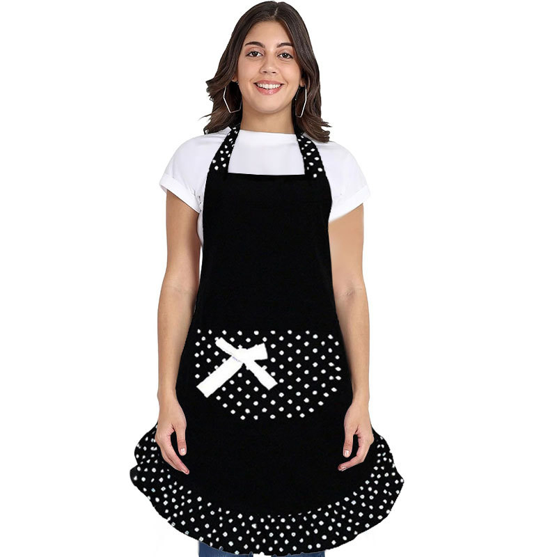 Cute Bow Polka DOT Princess Apron, Sleeveless Kitchen and Dining Room Women's Work Apron
