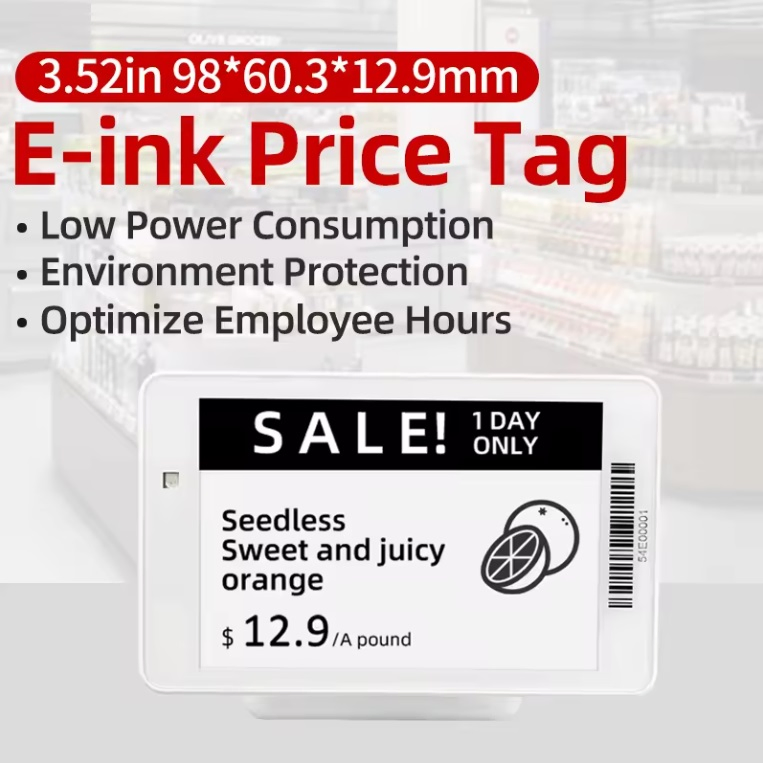 3.52 Display E-Ink Price Tag ESL Dynamic and Real Time Information Update