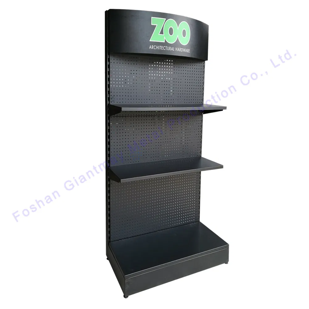 Wholesale Retail Store Metal Shelf Pegboard Perforated Product Stand for Power Tools Display Rack