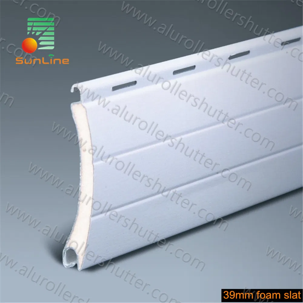 Aluminum Roller Shutter Profiles Foam Slat 32mm to 77mm