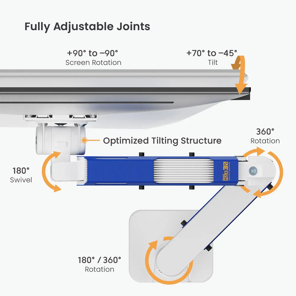 Газлифтовый кронштейн для монитора 24-57 дюймов, 30 кг
