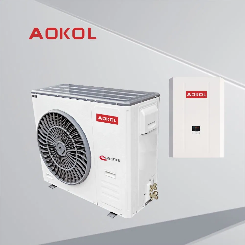 Aokol-35c Evi Low Temperature DC Inverter Air to Water Heat Pump, R32gas 8kw Split Heat Pump with WiFi Controller, Floor Heating Central Air Conditioner