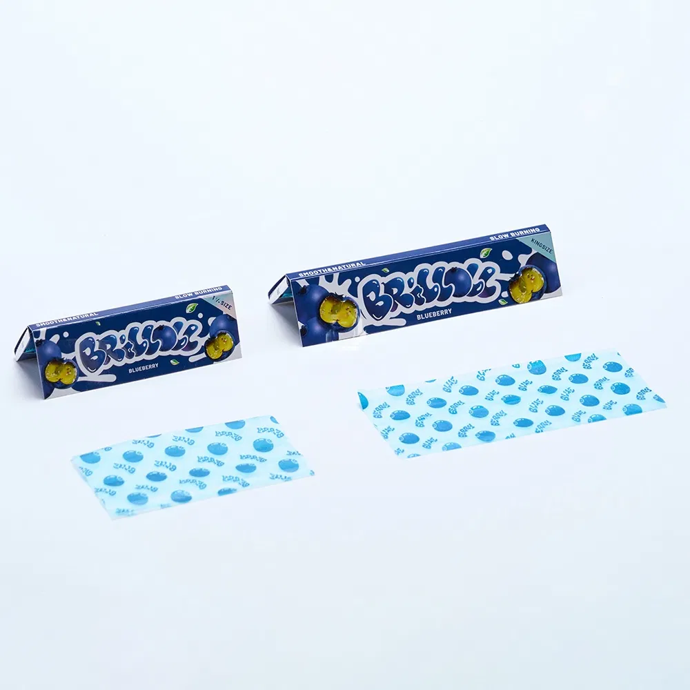 Perfect Ash Retention Different Flavor Brilloll Booklets Cone Cigarette Paper Rolling Paper