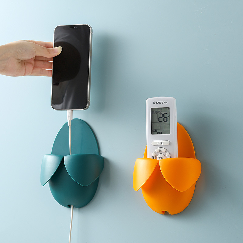 Wall-Mounted Racks Adhesive Storage Box Organizer Storage Rack Remote Control Storage Box