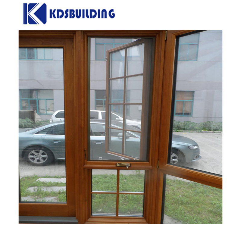 Kdsbuilding Hand Held Wooden Glass Wood Hand Crank Window Solid Wooden Window Frame
