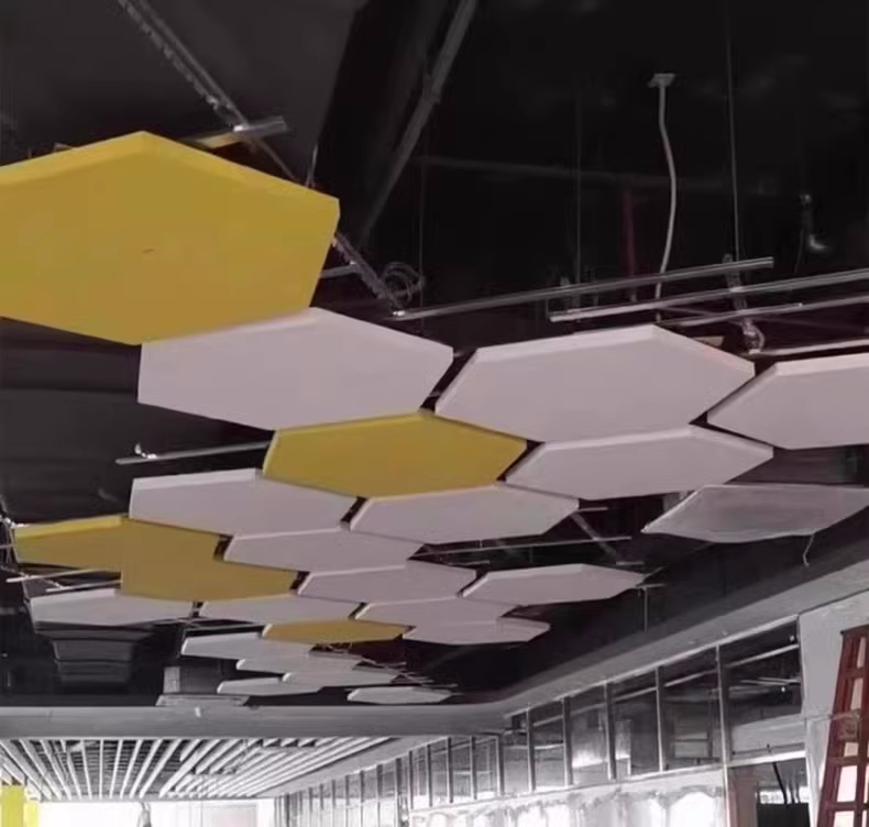 Panovf High Density Suspended Acoustic Ceiling Clouds Baffle for Office Acoustic Ceiling Panels