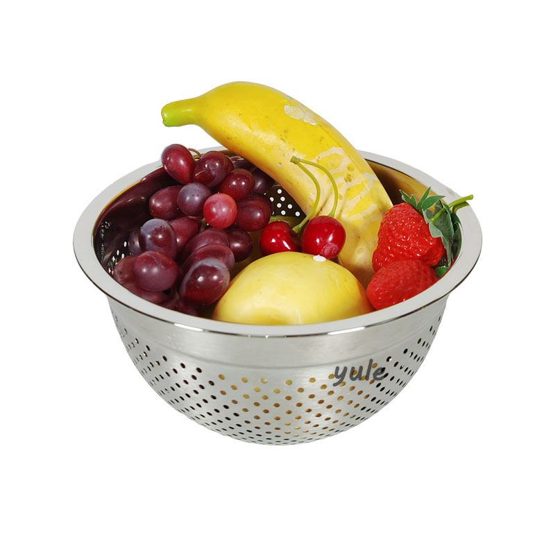 Korean Storage Vegetable Food Serving Foldable Kitchen Stainless Steel Mesh Strainer Set