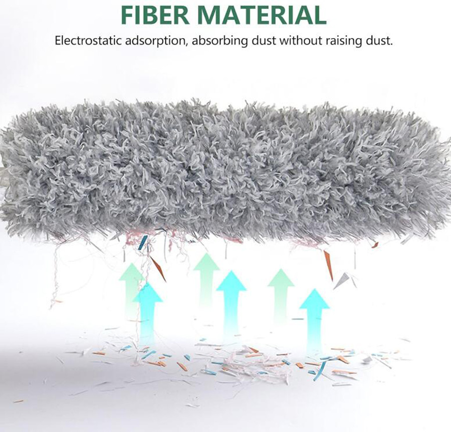 100-Inch Bendable Microfiber Head Washable Extra-Long Dusters with Extension Pole