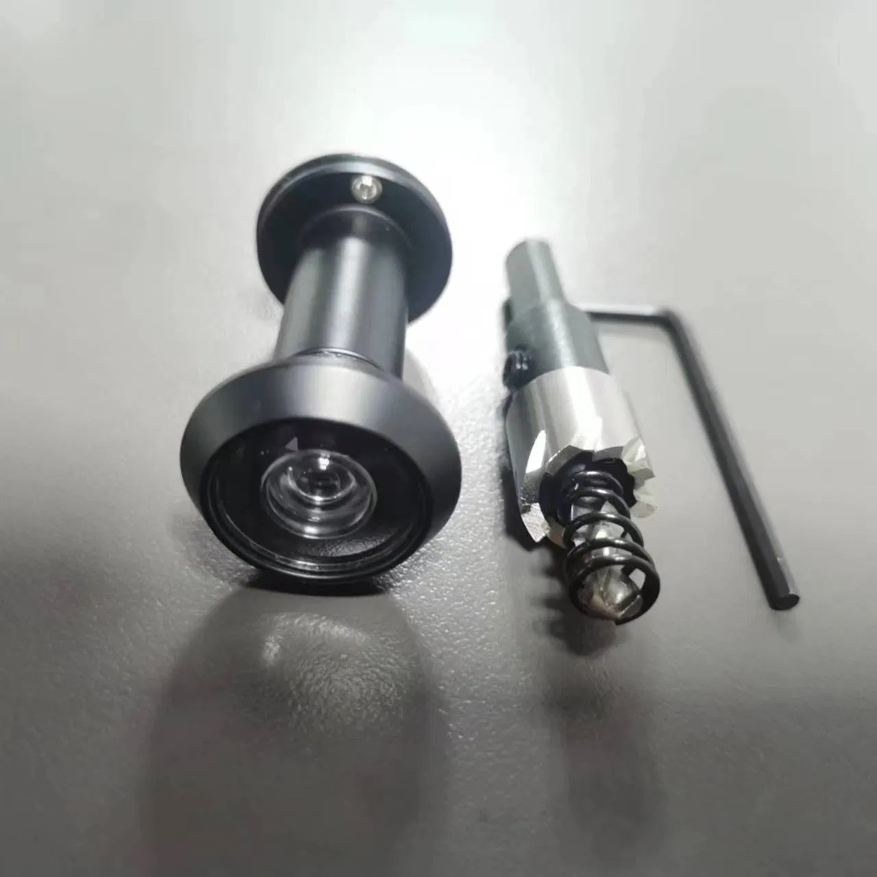 Home Safety Entrance Chrome Color Door Viewer Peephole Zinc Alloy Material with Hole Saw