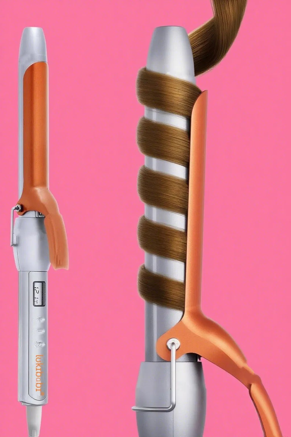 Veganlizz Hair Curling Iron 1 ¼ Inch, Long Barrel Curling Iron with LED Display & 8 Temperature Settings, Quick Preheating, Auto off Suitable