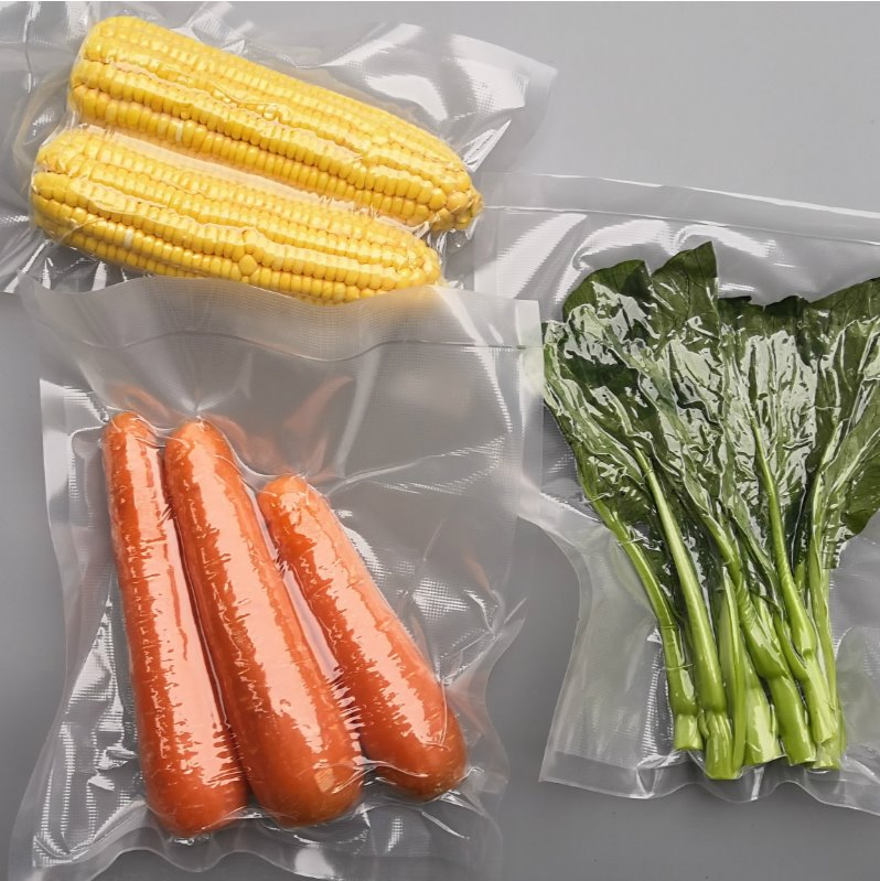8"*20FT Puncture-Resistant Textured Vacuum Food Rolls, 20X600cm Plastic Embossed Bags for Food Packaging, Freezer Bag, Vacuum Sealer