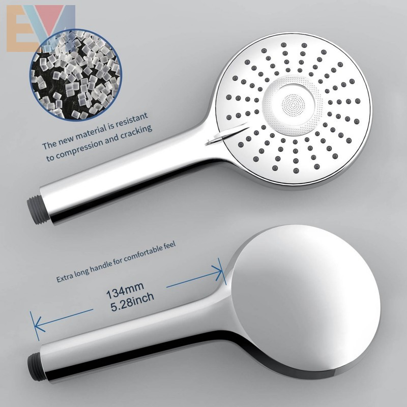 Bathroom Accessories PP Cottohigh Pressure Handheld Sprayer 3 Function Water Saving Shower Head