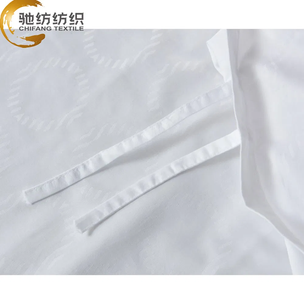 Wholesale Hotel Linen White Duvet Cover Fitted Bed Sheet Set 50%Cotton 50% Polyester Bedding Set High Quality Home Hotel Pillow Cover Case