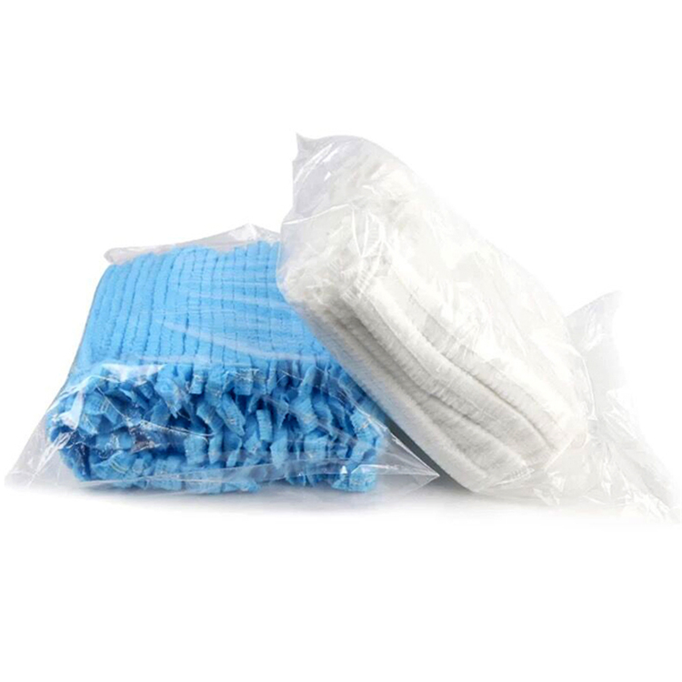 Waterproof White PP Nonwoven Bouffant Caps for Nurse