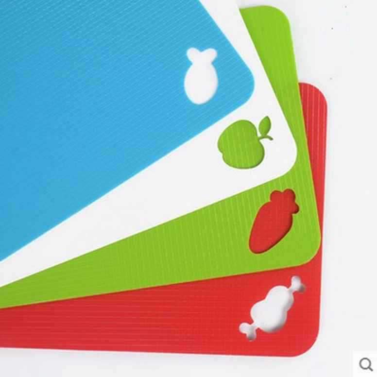Non-Skid with Food Color Codes Extra Thick Flexible Plastic Cutting Board