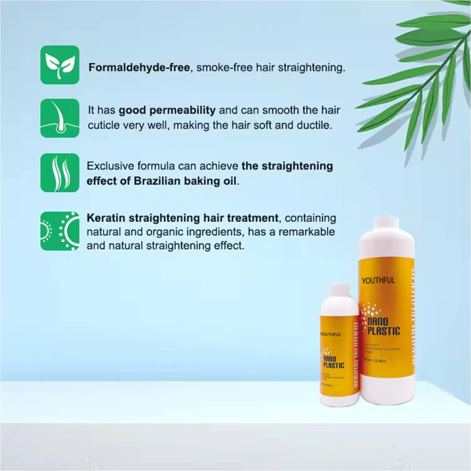Hair Repair Straightening Cream Formaldehyde Free Keratin Hair Treatment