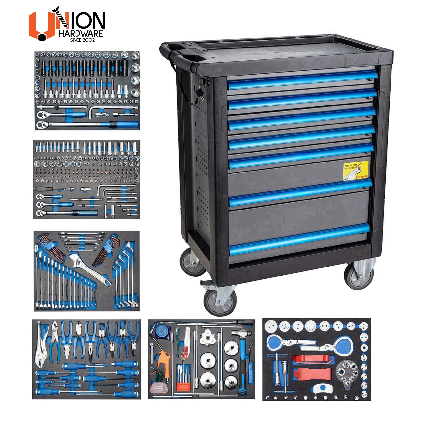 Профессиональный инструментальный шкаф на колесах с ящиками