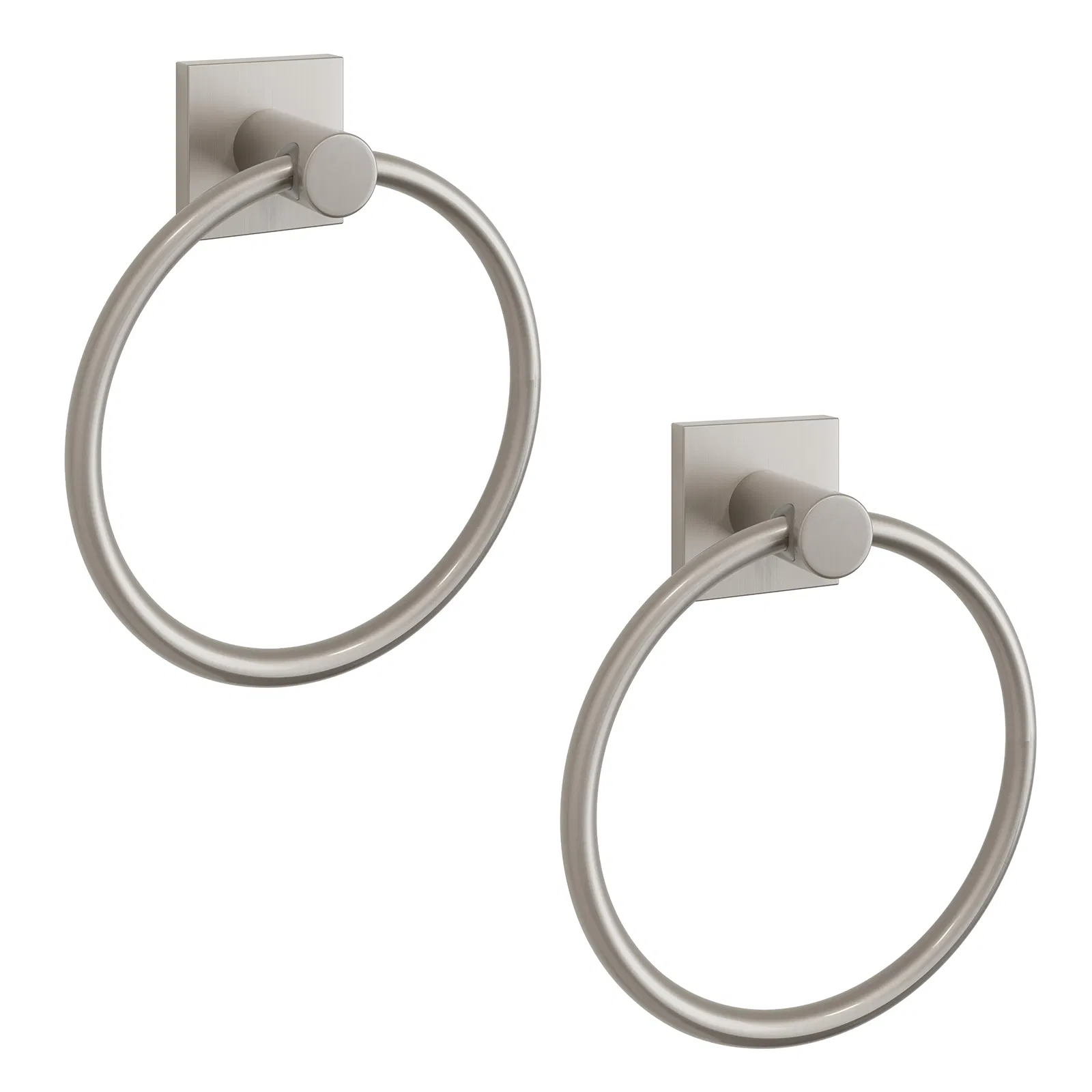 Квадратный настенный держатель для полотенец Brushed Nickel