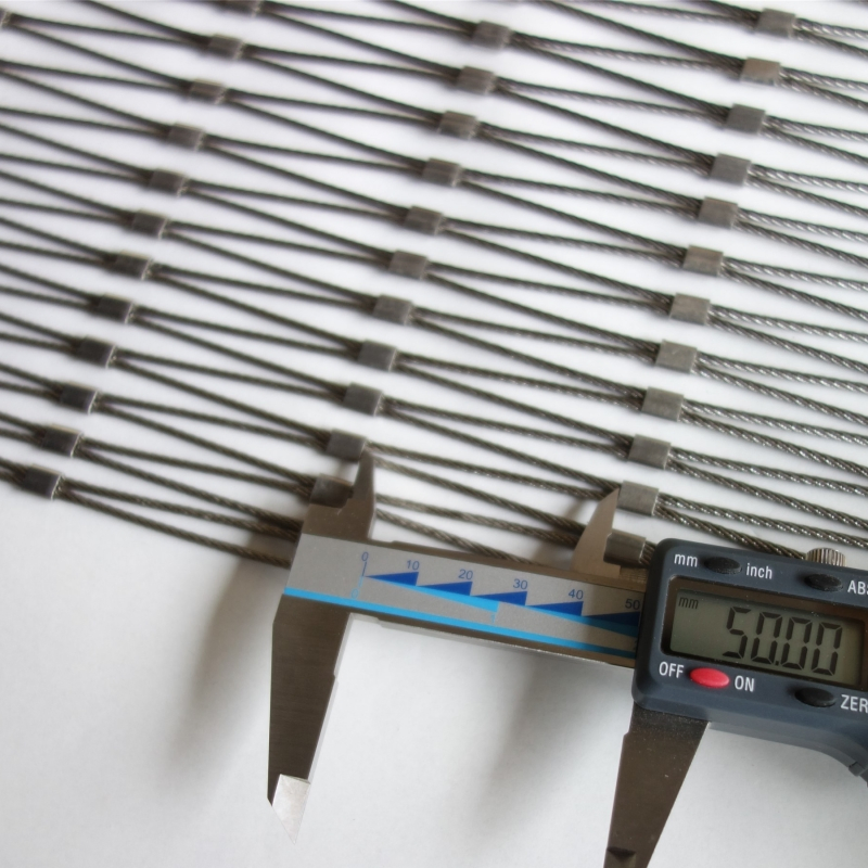 Ferrule Woven Stainless Steel Wire Rope Cable Mesh Parrots Aviaries Zoo Fence